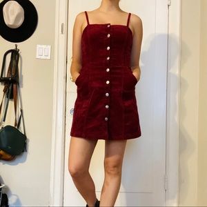 H&M Divided Corduroy Button Front mini Dress